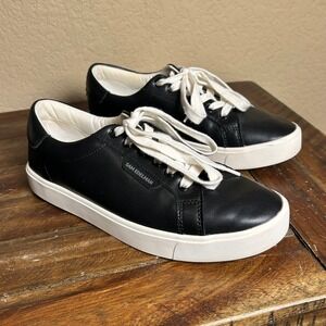 Sam Edelman ETHYL Black Leather Sneakers US 8.5M – New York Stripe Detail